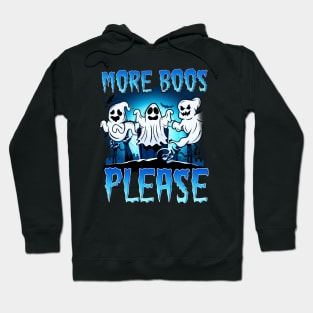 Funny More Boos Please Halloween Ghosts Booze Pun Hoodie